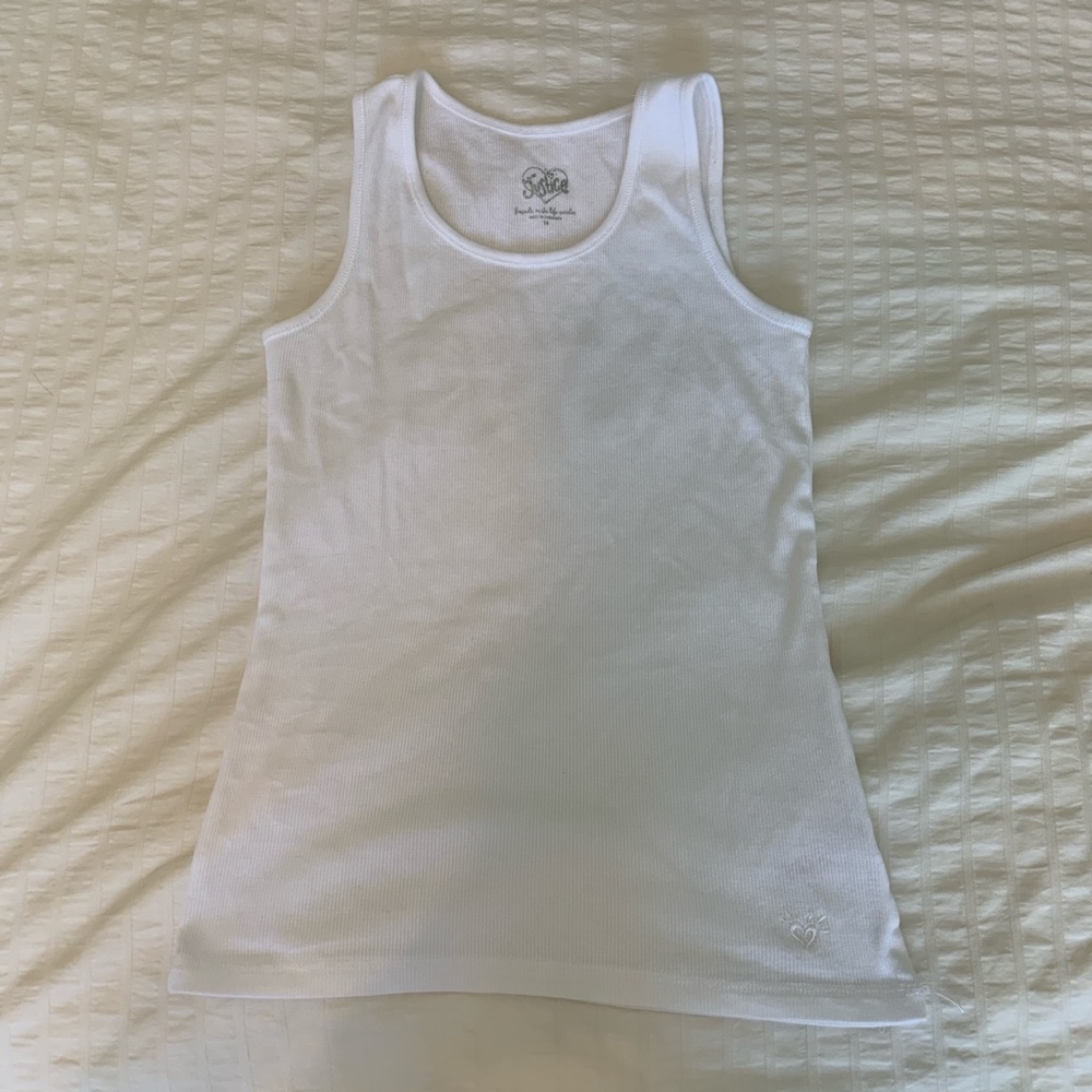 white ribbed tank top